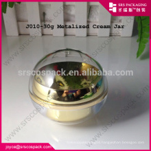 china golden luxury acrylic packaging design and clear plastic jar